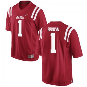 A.J. Brown Ole Miss Rebels College Men Game Jersey - Red