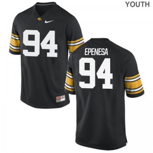 A.J. Epenesa Iowa Official For Kids Limited Jerseys - Black