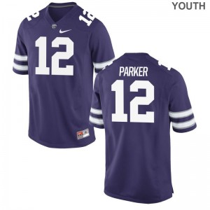AJ Parker K-State University Youth Limited Jerseys - Purple