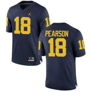 AJ Pearson Michigan Player Youth(Kids) Limited Jersey - Jordan Navy