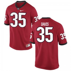 Aaron Davis Georgia Bulldogs College For Men Limited Jersey - Red