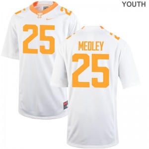 Aaron Medley Tennessee Volunteers College Youth(Kids) Game Jersey - White