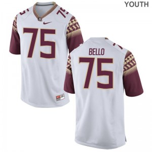 Abdul Bello Seminoles Official Youth(Kids) Game Jersey - White