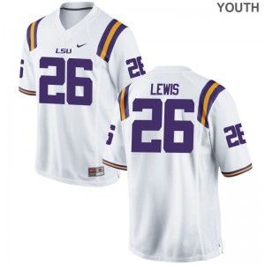Adam Lewis Louisiana State Tigers College Youth(Kids) Game Jerseys - White