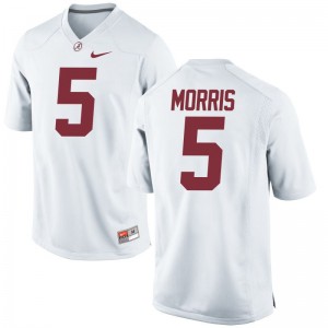 Alec Morris Alabama Crimson Tide College Mens Game Jerseys - White