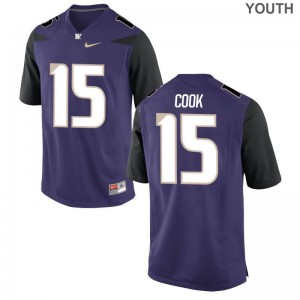 Alex Cook Washington NCAA Youth Game Jersey - Purple