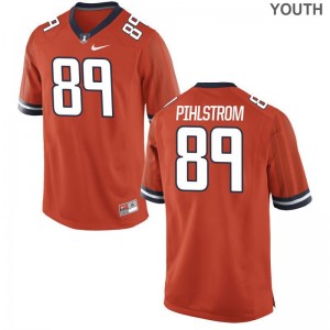 Alex Pihlstrom UIUC Official For Kids Game Jersey - Orange