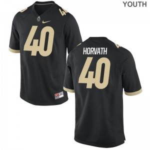Alexander Horvath Purdue Official Youth Game Jersey - Black