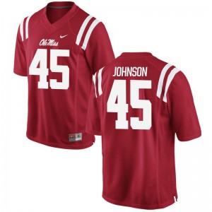 Amani Johnson University of Mississippi Official For Men Limited Jerseys - Red