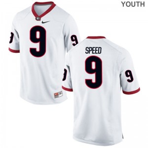 Ameer Speed Georgia Official Youth(Kids) Game Jersey - White