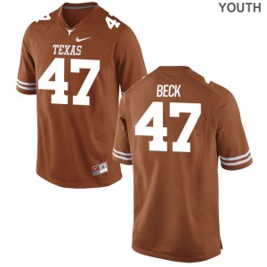 Andrew Beck University of Texas Player Youth(Kids) Game Jersey - Orange
