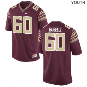 Andrew Boselli Florida State Seminoles Player For Kids Limited Jerseys - Garnet