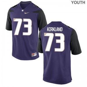 Andrew Kirkland UW NCAA Youth(Kids) Game Jersey - Purple