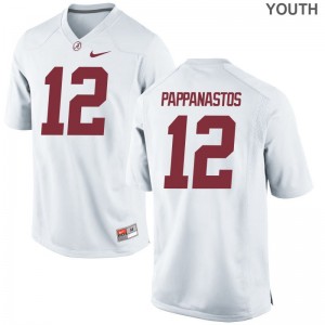Andy Pappanastos Bama Football Kids Game Jerseys - White