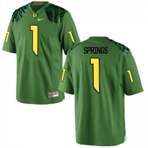 Arrion Springs Oregon Ducks High School Mens Game Jerseys - Apple Green