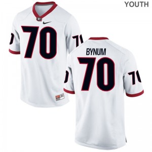 Aulden Bynum Georgia Bulldogs High School Youth(Kids) Game Jersey - White
