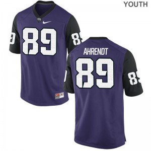 Austin Ahrendt Horned Frogs College Youth(Kids) Limited Jersey - Purple Black