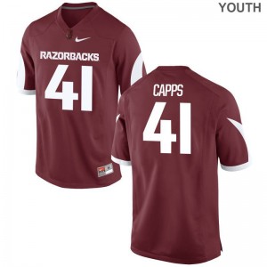Austin Capps Arkansas Razorbacks High School Youth(Kids) Limited Jerseys - Cardinal