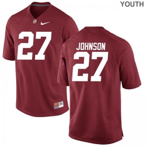 Austin Johnson Alabama Official For Kids Game Jersey - Red
