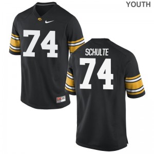 Austin Schulte Iowa Official For Kids Limited Jersey - Black