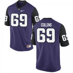 Aviante Collins Texas Christian University University Men Game Jersey - Purple Black