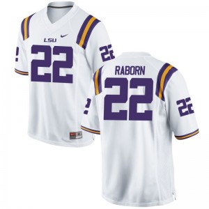 Bailey Raborn LSU University Mens Game Jerseys - White