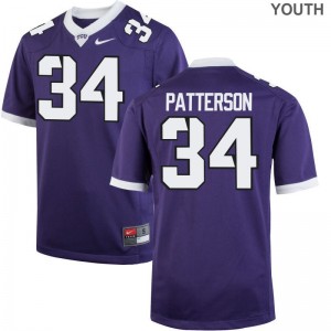 Blake Patterson Horned Frogs Player Youth(Kids) Game Jerseys - Purple