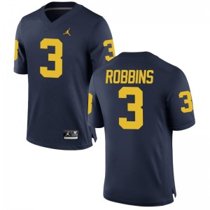 Brad Robbins University of Michigan College For Men Game Jersey - Jordan Navy