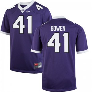 Brandon Bowen TCU University Mens Game Jersey - Purple