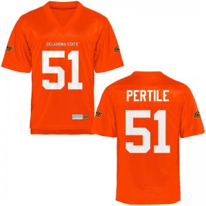 Brandon Pertile OSU Cowboys College Mens Game Jersey - Orange