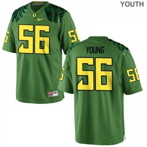 Bryson Young University of Oregon Official Youth Game Jersey - Apple Green