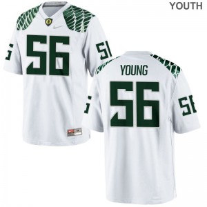 Bryson Young Oregon Player Youth Game Jersey - White