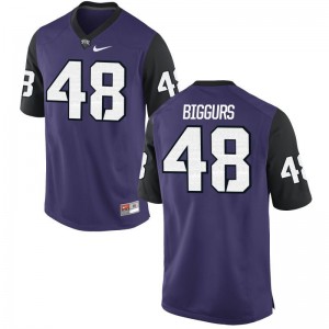 Caleb Biggurs Texas Christian NCAA Men Limited Jersey - Purple Black
