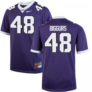 Caleb Biggurs Horned Frogs NCAA Men Limited Jerseys - Purple