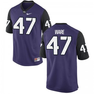 Carter Ware Texas Christian University Football For Men Game Jersey - Purple Black