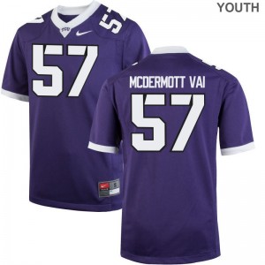 Casey McDermott Vai TCU College Youth(Kids) Game Jerseys - Purple