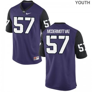Casey McDermott Vai Horned Frogs Football For Kids Limited Jersey - Purple Black