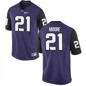 Caylin Moore TCU High School Mens Game Jerseys - Purple Black
