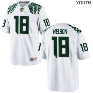 Charles Nelson University of Oregon NCAA Youth(Kids) Game Jersey - White