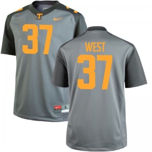 Charles West Tennessee NCAA Mens Game Jerseys - Gray