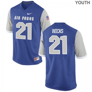 D'Morea Wicks Air Force University Youth Game Jerseys - Royal