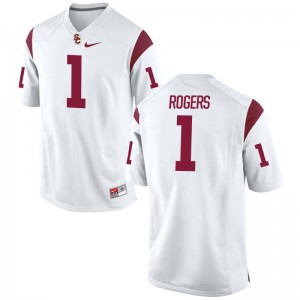 Darreus Rogers USC College Mens Game Jerseys - White