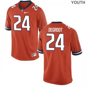 Dawson DeGroot Illinois Fighting Illini Official For Kids Game Jersey - Orange