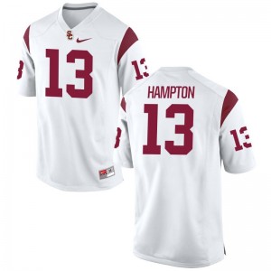De'Quan Hampton Trojans High School Youth(Kids) Limited Jerseys - White