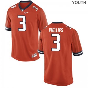 Del'Shawn Phillips UIUC Football Kids Game Jerseys - Orange