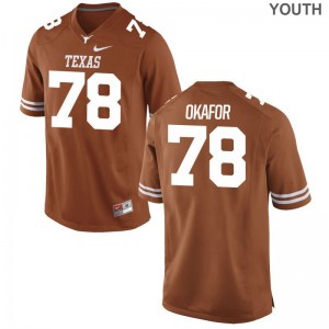 Denzel Okafor Longhorns Football Youth Limited Jersey - Orange
