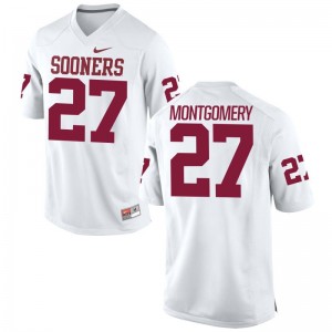 Devin Montgomery Sooners University Youth Game Jersey - White