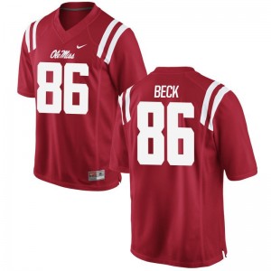 Drake Beck University of Mississippi High School For Men Game Jersey - Red