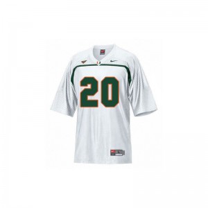 Ed Reed Miami College For Men Limited Jerseys - White