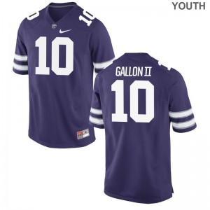 Eric Gallon II Kansas State University Player For Kids Limited Jersey - Purple